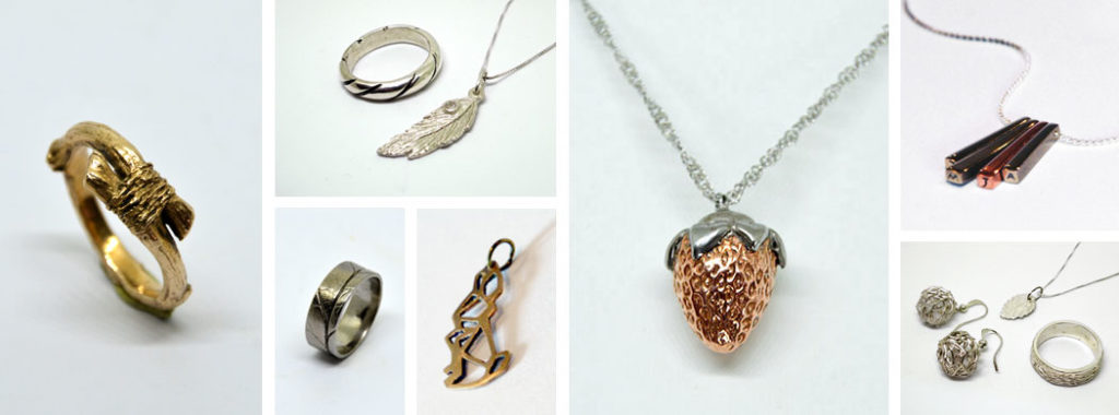 Création de bijoux sur-mesure en bronze, cuivre, acier ou verre